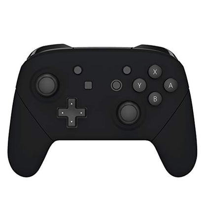 eXtremeRate Black Faceplate Backplate Handles for Nintendo Switch Pro Controller, Soft Touch DIY Replacement Grip Housing Shell Cover for Nintendo Switch Pro - Controller NOT Included - color: Black