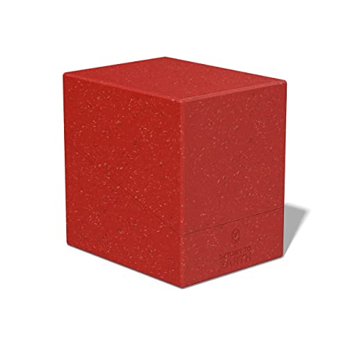 Ultimate Guard RTE Boulder 133+, Deck Case for 133 Double-Sleeved TCG Cards, Red, 87% Renewable, Made in Germany, Secure & Durable Storage