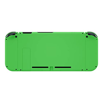eXtremeRate DIY Replacement Shell Buttons for Nintendo Switch, Soft Touch Back Plate for Switch Console, Custom Housing Case with Full Set Buttons for Joycon Handheld Controller - Green - color: Green
