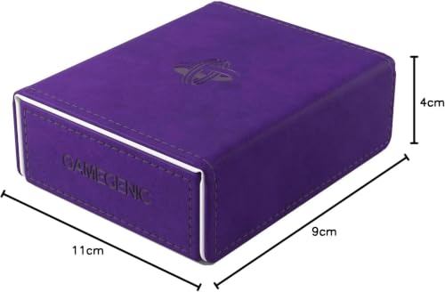 Token Keep - Premium Token Box for Safe Storage, Fits Dungeon 1100+ and Dungeon S 550+, Holds Tokens, Dice, and Cards, Fully Usable During Gameplay, Purple/White Color, Made by Gamegenic - color: Purple/White