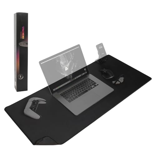DELTAHUB Gaming Desk Pad Protector - Mouse Pad,Office Desk Mat, Non-Slip Neoprene Top, Desk Blotter,Laptop Desk Pad,Waterproof Desk Writing Pad (Large) - size: 11" x 24.8"