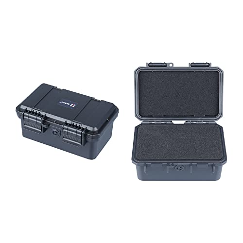 Lykus HC-1520 Mini Hard Case Dry Box with Foam Insert, Interior Size 5.8x3.3x2.7 in, IP66 Splash-Proof, Suitable for Cellphones, Tools, Small Devices and More - style: Int. Size: 5.8x3.3x2.7 in