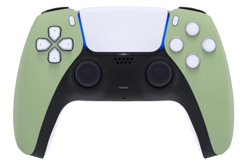 ProControllers LLC Custom Wireless Controller for PS5 - Hand Airbrushed & Multiple Designs Available (Olive Green) - color: Olive Green