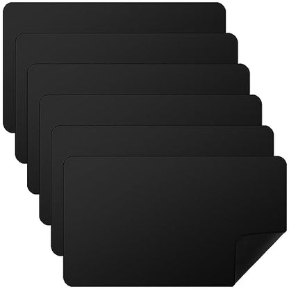 Ecally 4 Pcs Card Game Mats 24 x 14 Inch Playmat Table Smooth Playing Card Mat for TCG, Gameplay (Black) - color: Black