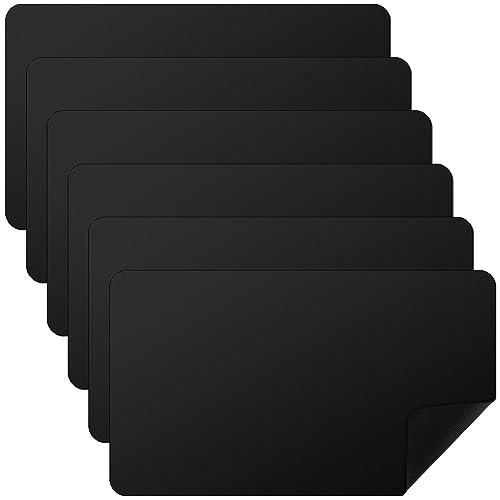 Ecally 4 Pcs Card Game Mats 24 x 14 Inch Playmat Table Smooth Playing Card Mat for TCG, Gameplay (Black) - color: Black