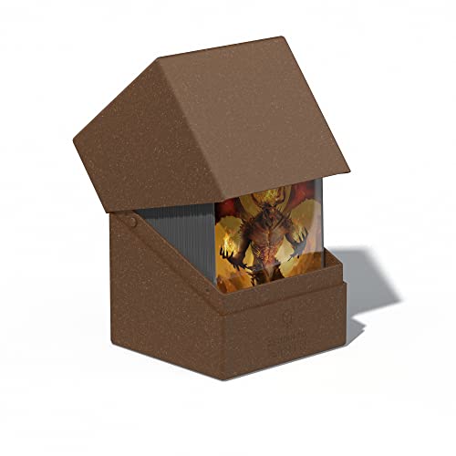 Ultimate Guard RTE Boulder 100+, Deck Case for 100 Double-Sleeved TCG Cards, Brown, 97% Renewable, Made in Germany, Secure & Durable Storage - color: Brown