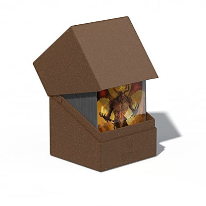 Ultimate Guard RTE Boulder 100+, Deck Case for 100 Double-Sleeved TCG Cards, Brown, 97% Renewable, Made in Germany, Secure & Durable Storage - color: Brown