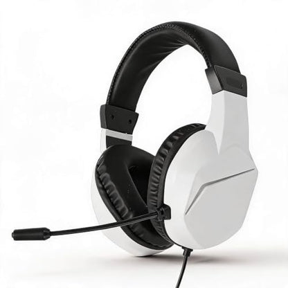 Wired USB Gaming Headset for PC with 7.1 Surround Sound, RGB Lighting Noise Cancelling Mic 40mm Driver Memory Foam Cushion Over Ear Headphone with Mute (White) - color: White
