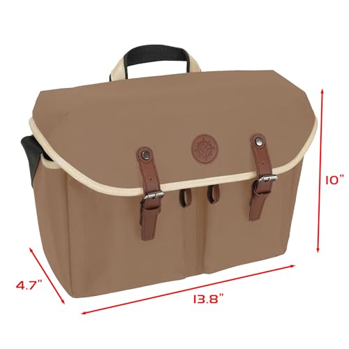 ENHANCE Designer Edition DnD Bag - RPG Player's Dungeons and Dragons Messenger Bag Fits Player's Handbook, Binders, Dice - color: Tan