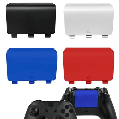 4 Pack Battery Cover for Xbox One&One S/X Controller Cover, Replacement Battery Back Cover,Back Shell Covers for Xbox One S/X,Controller(Random Colar) - color: Random Colar