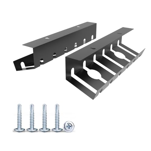 2 Pcs of Under Desk Cable Management Tray for Easy Mounting | Metal U Channel Cable Organizer Box for Office, Home (UnderDeskCM)