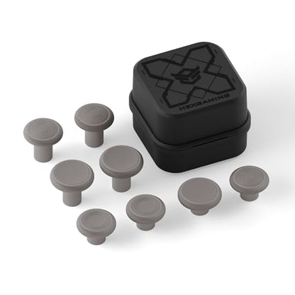 HEXGAMING 8-Pack Replacement Thumbsticks Caps, Quantum Gray | 2 Height, Domed & Concave Grips, for Phantom & Ultimate Pro Controllers, Base Part NOT Included - color: Quantum Gray