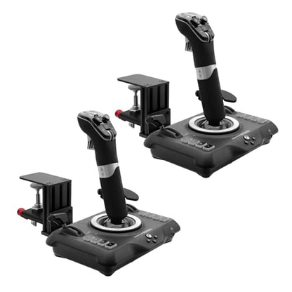 HUYE Steel Clamp-on Flight Stick Desk Mount Bracket Designed for Turtle Beach VelocityOne Flightstick & Logitech G Extreme 3D Pro Joystick, Adjustable Desk Mount (Flight Stick Not Included) - 2 Pack - color: 2 Pack