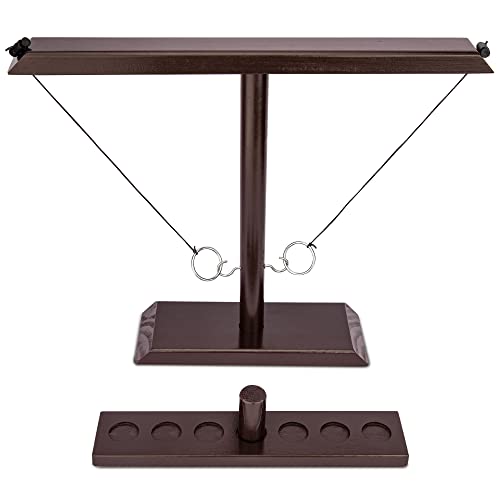 DreamToyz Ring Toss Games for Adults, Yard Games, Patio Decor, Outdoor Indoor Games, Wooden Hook and Ring Game for Bars, Home, Party, 15.7" X 13" Large Size - color: 17" X 13" X Large