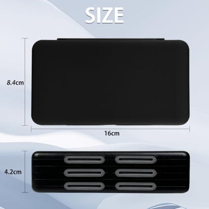 ONETIAOLONG Switch Game Case Holder for Switch 2 & OLED & Lite with 72 Cartridge Slots and 144 Micro SD Card Storage with Magnetic Closure,Protective Hard Shell and Soft Lining for Easy carrying - color: Black, style: 72-slots