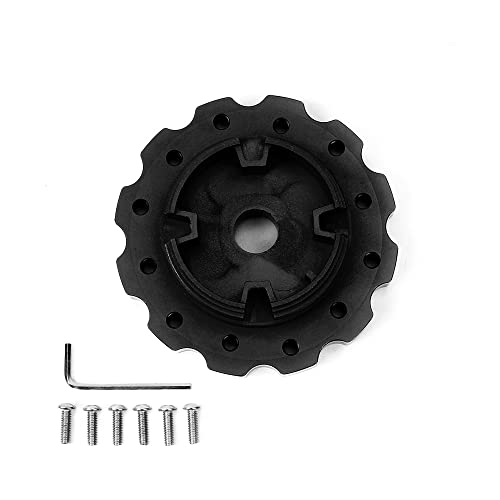 RASTP Aluminum Steering Wheel Hub Adapter, Sim Racing Gaming Steering Wheel Adapter for PXN V10 (Black)