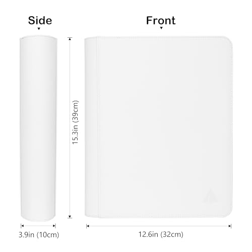 Top loader Binder, Holds 504 Top loaders, 9-Pocket Top Loader Binders with Sleeves for TCG & Sports Cards in 3'' x 4'' Top loaders -White - color: White