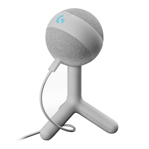 Logitech G Yeti Orb Condenser RGB Gaming Microphone - Off White | LIGHTSYNC, USB Mic for Streaming, Cardioid, USB Plug and Play for PC/Mac - color: Off White