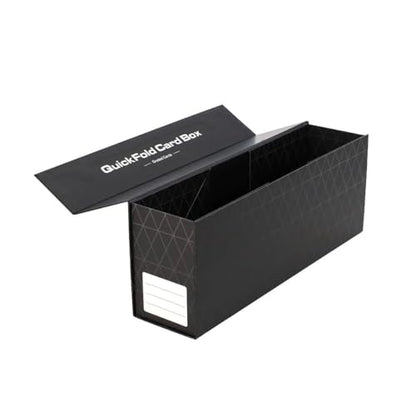 BCW QuickFold Card Boxes for Graded Cards - Black | Magnetic Closure Card Storage Box | Holds 50 Slabs for Graded Cards Each | Compatible with PSA, BGS, SGC | Easy to Assemble (3 Pack)
