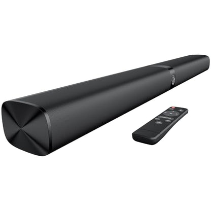 Sound Bar for Smart TV, Soundbar with Bluetooth/ARC/Opt/AUX Connect, Auto Volume Boost, 3 Equalizer Modes, 2 in 1 Detachable Soundbar for TV/PC/Gaming/Projectors - color: Black