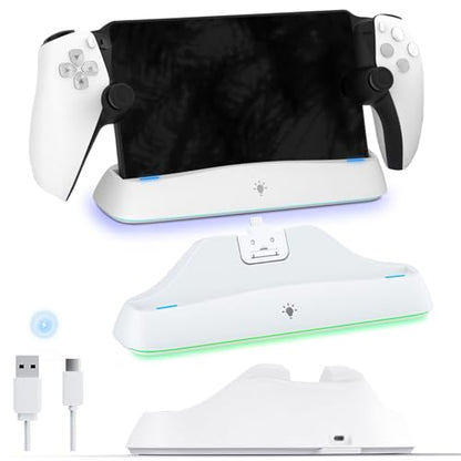 Charging Base for Game Console Dock Stand with Adjustable Light Fast Holder ABS Game Stand