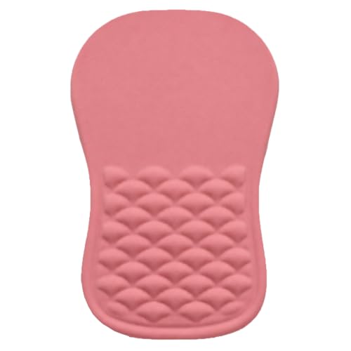 Ergonomic Mouse Pad with Wrist Rest, Mouse Pad with Memory Foam Massage Support, Non-Slip PU Base, Comfortable Typing Cushion for Home Office Computer Laptop, Pink - color: Pink