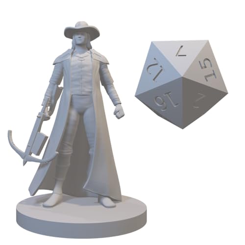 Ranger Miniatures for DND Pathfinder RPG Unpainted Resin 28mm-32mm 3D Printed (Crossbow Ranger 4) - style: Crossbow Ranger 4