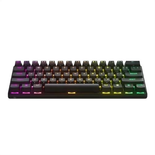 SteelSeries Apex Pro Mini Wireless Gaming Keyboard, 60% Form Factor, Quantum 2.0 Wireless, English Layout, OmniPoint 2.0 Switch, 2-in-1 Action Key, Black