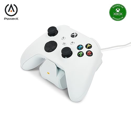 PowerA Solo Charging Stand for Xbox Series X|S - White, works with Xbox One, charging Station for Xbox Wireless Controller, officially licensed - style: Solo Charge White