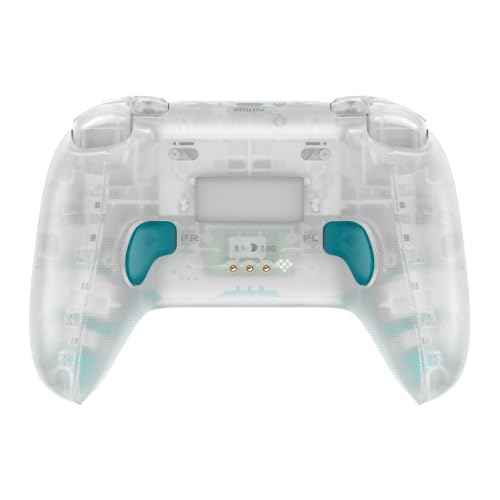 8Bitdo Ultimate 2 Wireless Controller for PC,Apple/Steam/Android,Clear Blue | TMR Joysticks, Hall/Tactile Triggers, 8Speed 2.4G, 1000Hz Polling Rate, Motion Control, RGB Fire Ring, Charging Dock - color: Clear Blue