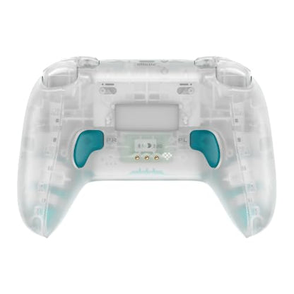 8Bitdo Ultimate 2 Wireless Controller for PC,Apple/Steam/Android,Clear Blue | TMR Joysticks, Hall/Tactile Triggers, 8Speed 2.4G, 1000Hz Polling Rate, Motion Control, RGB Fire Ring, Charging Dock - color: Clear Blue