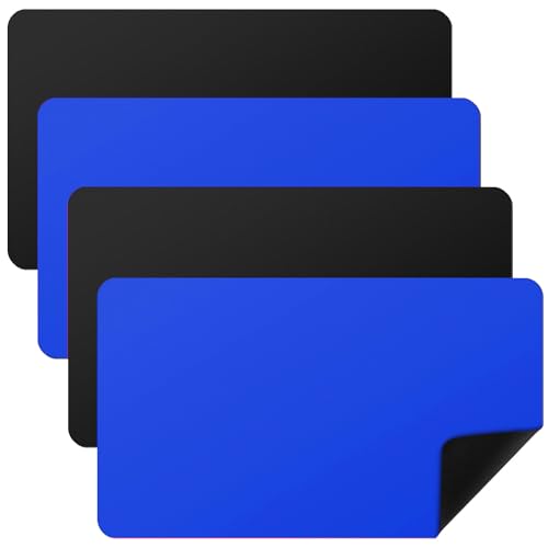 Ecally 4 Pcs Card Game Mats 24 x 14 Inch Playmat Table Smooth Playing Card Mat for TCG, Gameplay (Black,Blue) - color: Black, Blue