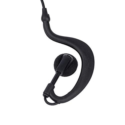Xpr 3500e G Shape Earpiece Headset Mic PTT, 2 Pack | G-hook earpiece with PTT mic; PU cable. Fits Motorola XPR3500e, XPR3300e, XPR3000 MOTOTRBO radios