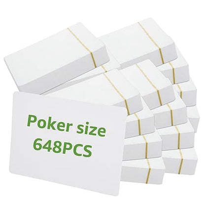 648PCS Blank Playing Cards 2.5" x 3.5" Blank Playing Cards to Write On Double Sides Printable Index Flash Cards Blank Tarot Cards for DIY Game Cards Gift Cards Message Card