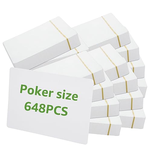 648PCS Blank Playing Cards 2.5" x 3.5" Blank Playing Cards to Write On Double Sides Printable Index Flash Cards Blank Tarot Cards for DIY Game Cards Gift Cards Message Card