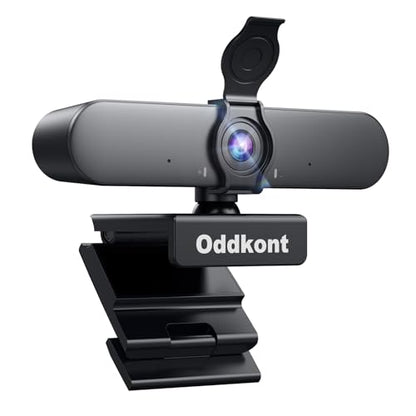 Full HD 1080P Webcam with Microphone, Auto-Light Balance, Rotatable Design,Privacy Cover, Plug and Play for Zoom, Skype,Web Conferencing - Compatible with Windows, Mac, Laptop, Desktop