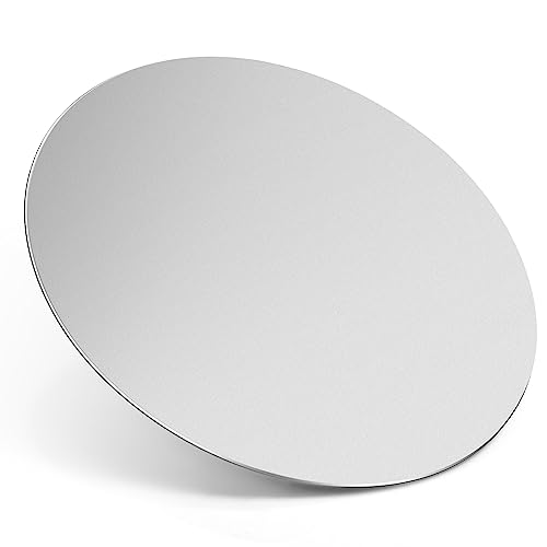 TERRATUTOR Aluminum Metal Mouse Pad - with Non-Slip Rubber Base and Micro Sand Blasting Alloy Surface for Fast and Accurate Control | Silver Round - color: Silver, size: Round