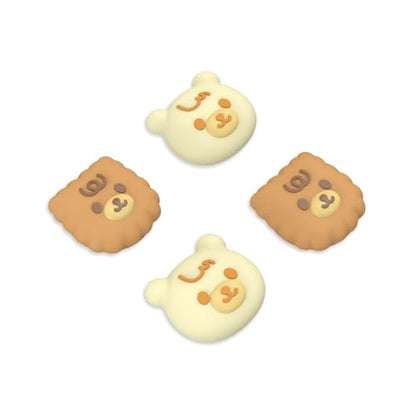PlayVital Thumb Grip Caps for Xbox Series S/X, Xbox One, Elite Series 2 Controller, Cute Joystick Caps for ps5/EDGE/ps4, Thumbstick Cover for Switch 2 Pro/Switch Pro Controller - Cute Bear - color: Cute Bear