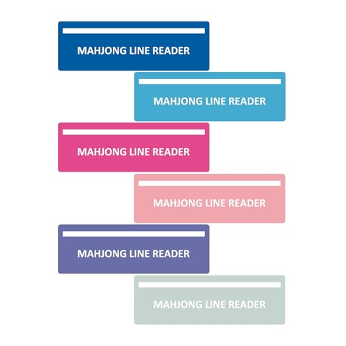 6 Pack Mahjong Line Finder,Line Reader, Easy Guide for Beginners, Durable Mahjong Helper for Family and Friends