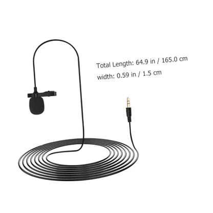 Clip Lavalier Microphone for Live Streaming and Meetings Compatible Pocket Sturdy Collar Clip for Secure Use Sound Capture for Vlogs and Gaming