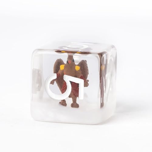 UDIXI Polyhedral Dice Set D&D, 7PCS Resin DND Dice Set for Tabletop Games | Aarakocra Inclusions, Velvet Storage Bag, DM Gift, for Dungeons and Dragons Role Playing Games Board Games - color: Aarakocra