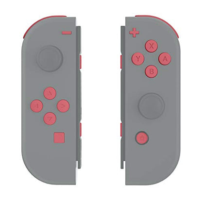 eXtremeRate DIY Full Set Buttons for Nintendo Switch & Switch OLED, Custom Replacement Buttons for JoyCon, ABXY Direction Keys SR SL L R ZR ZL + - Home Capture Trigger Buttons Springs - Indian Red - color: Indian Red