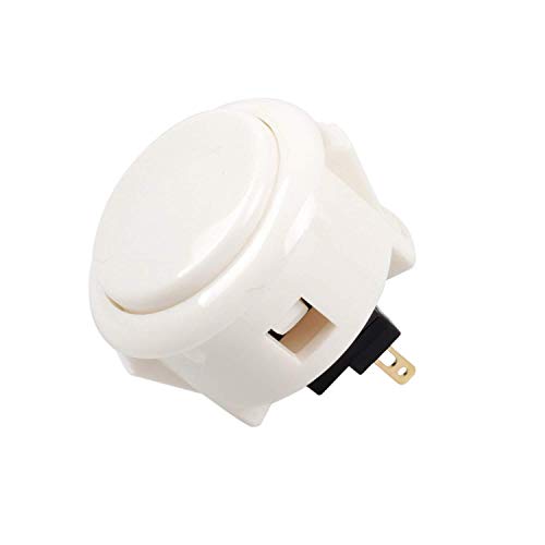 Sanwa 2 pcs OBSF-30 Original Push Button 30mm - for Arcade Jamma Video Game & Arcade Joystick Games Console (White) S@NWA - color: White