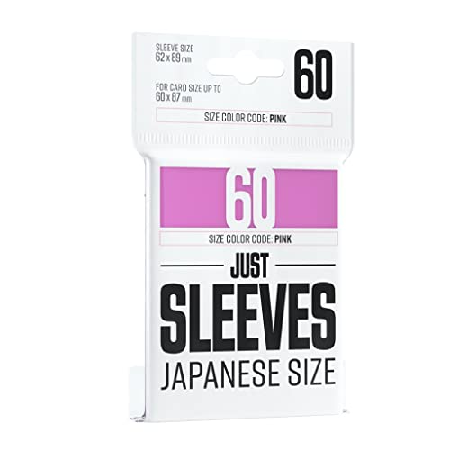 Just Sleeves | Pack of 50 Japanese Size Card Sleeves for Board Game and Card Games | 62 mm by 89 mm Card Sleeves | Professional Protection for TCG and LCGs | Pink Color | Made by Gamegenic - color: Pink