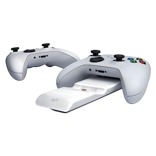 PDP Metavolt Dual Charging Station Xbox Series X|S, Xbox One Controllers | Charges 2 Controllers, Magnetic Docking, Up to 20 Hours Per Charge, LED Charging Indicator Lights, Xbox Licensed, White