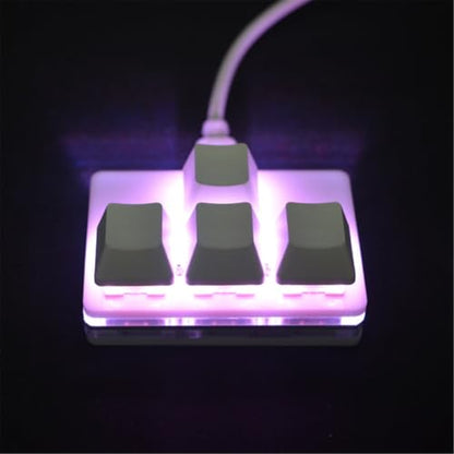 4-Key Select One Handed Keyboard Gaming Mechanical Keyboard Keypad Programmable Keyboard for Working Gaming Accessories - color: Red Switch