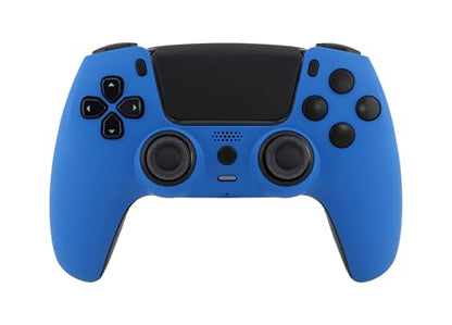 Crazy Controllerz Custom Wireless Controller for PS5 with Z-Touch™ Seamless Soft Touch Front Shell and Z-Grip™ Comfort Zones - Glacial Blue - color: GLACIAL BLUE