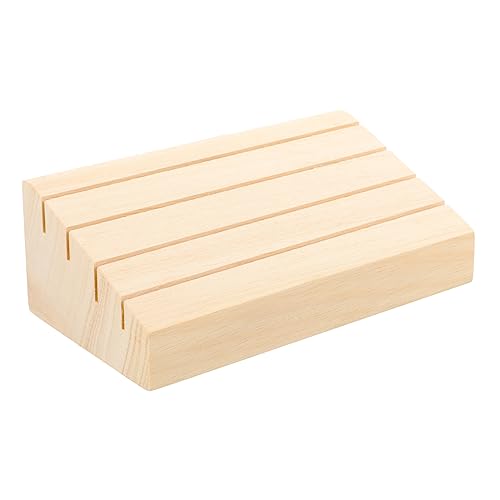 ABOOFAN Wooden Playing Card Holder Rack Slot Gaming Card Stand for Easy Organization and Visibility for Bridge Pinochle