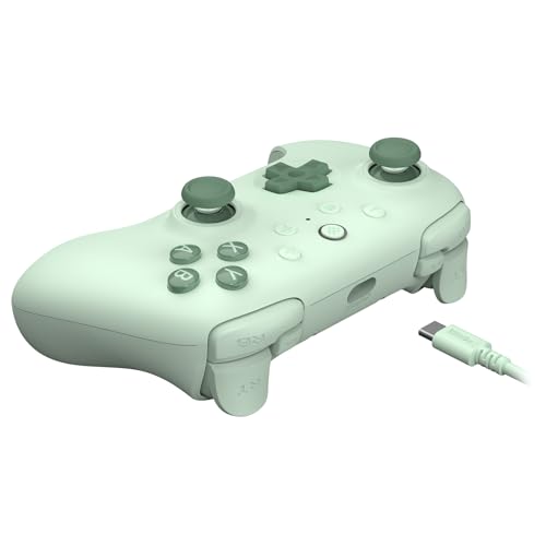 8BitDo Ultimate 2C Wired Controller for Windows PC and Android, with 1000Hz Polling Rate, Hall Effect Joysticks and Hall Triggers, and Remappable L4/R4 Bumpers (Green) - color: Green