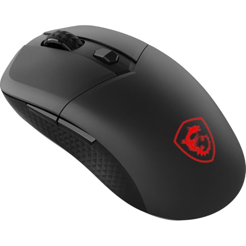 msi Versa 300 W Gaming Mouse, 8000 DPI, 30M+ Clicks Kailh Switch, Optical Sensor, Ergonomic Ambitextrous Hand Design, RGB Light